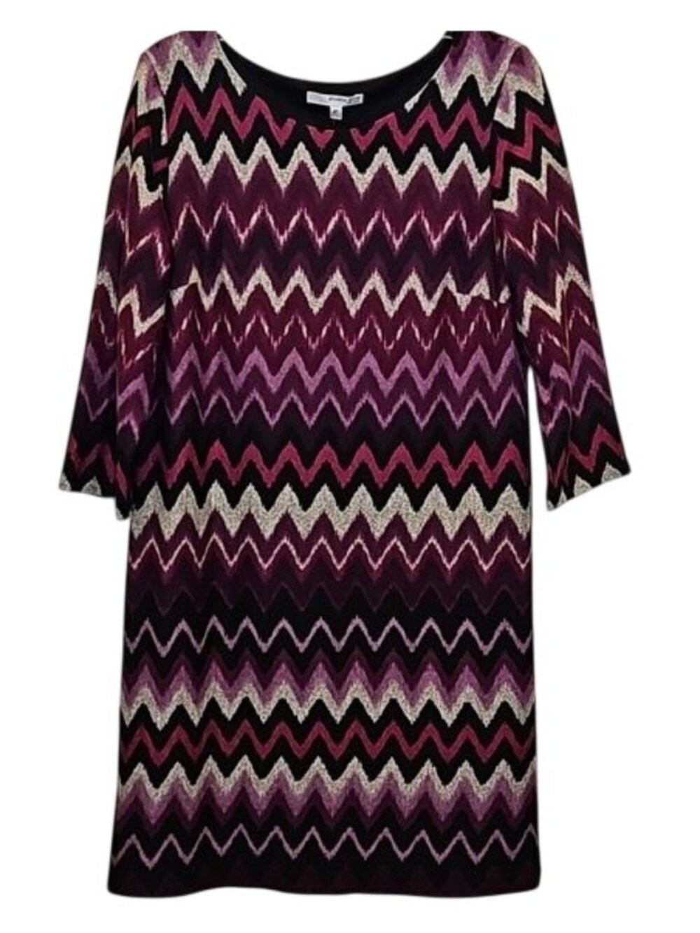 Studio One New York Chevron Shift Dress Size 12 Petite Women's New Lined